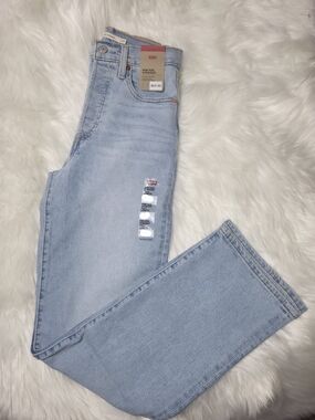 Levi's Light Wash Straight Leg Jeans - Pale Blue